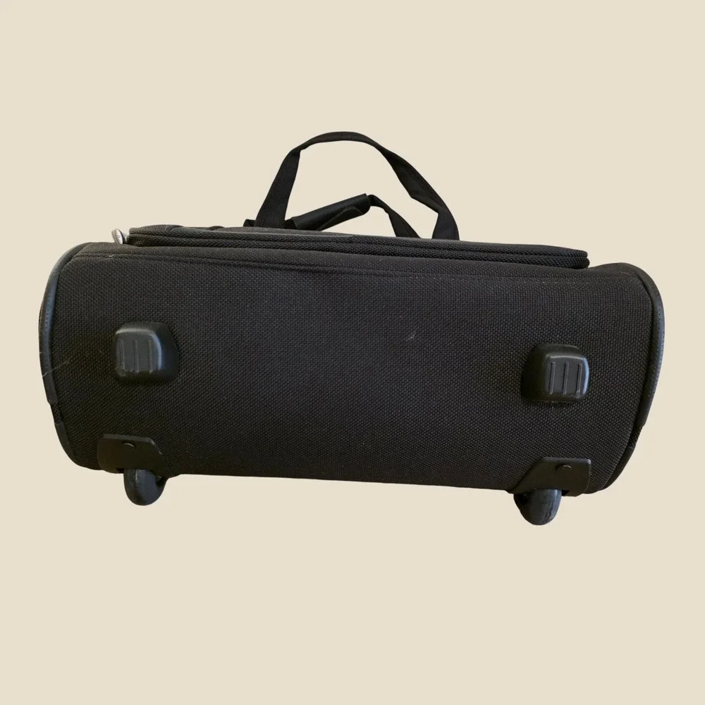 Samsonite Rolling Laptop Bag Black Nylon Briefcase